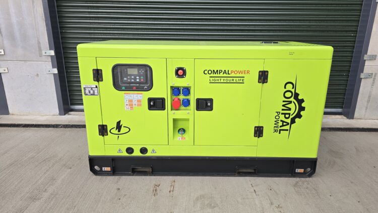 COMPAL 41KVA SUPER SILENT GENERATOR (NEW) New Unused – Zero Hours. Engine Type – Perkins 4100D 4 Cylinder Diesel. Power Output – 41 Kva. Super Silent. 3x 16 Amp 1x 32Amp Sockets 3 Phase – 230 - 400V. Electronic Ignition. Large Choice & Sizes Available.